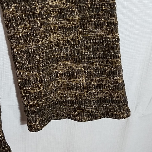 💖Sunhee Open Front Gold and Brown Cardigan Sz 10 - Picture 5 of 6